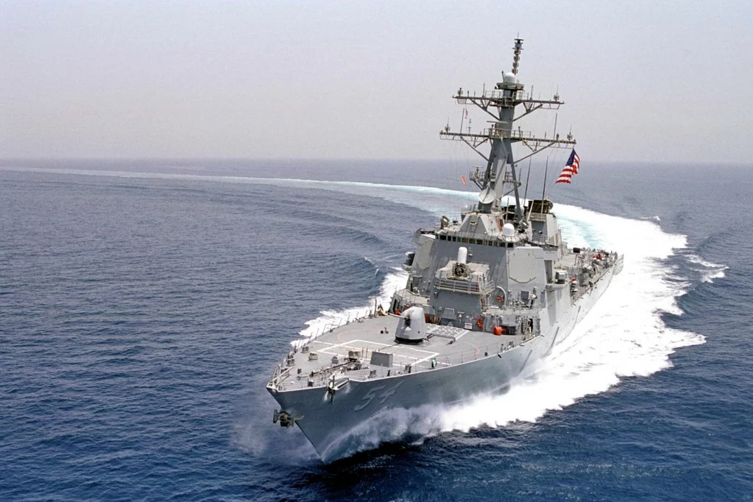 The US Navy said guided-missile destroyer the USS Curtis Wilbur conducted a “routine Taiwan Strait transit”. Photo: AFP