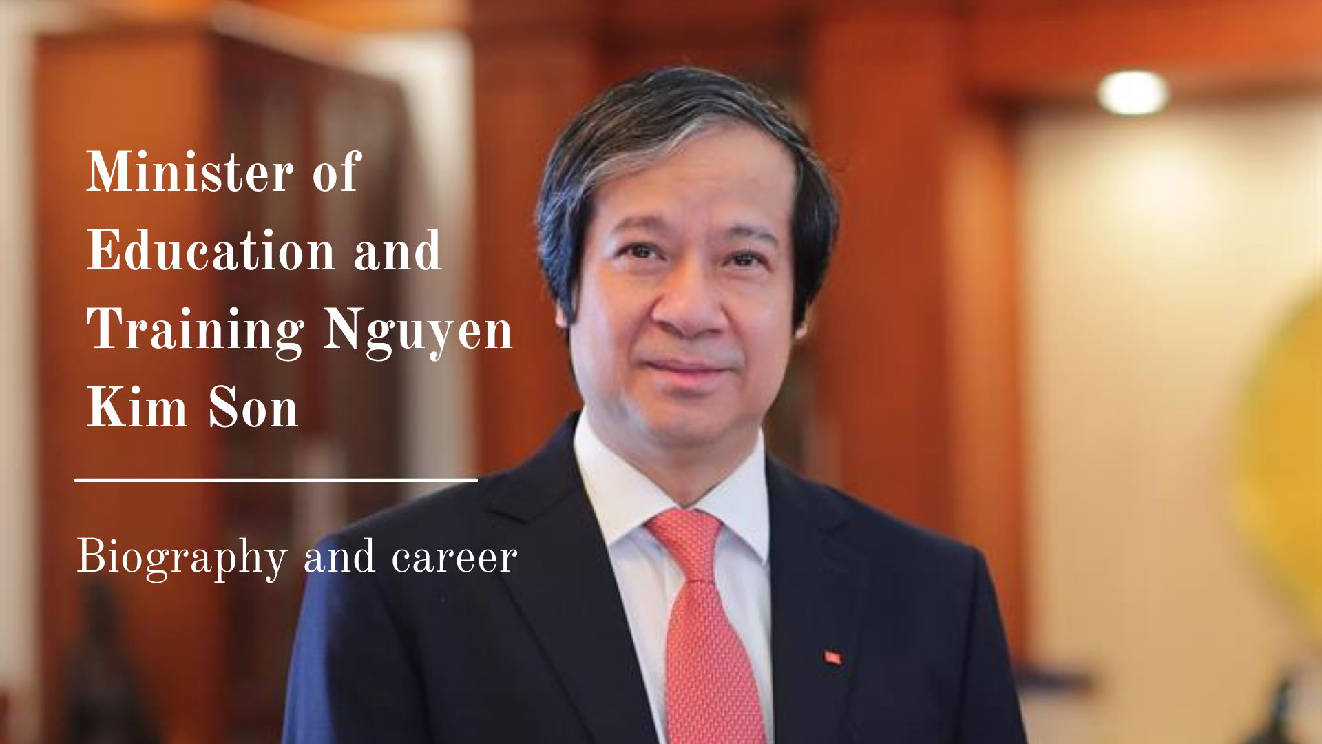 biography of minister of education and training nguyen kim son positions and working history
