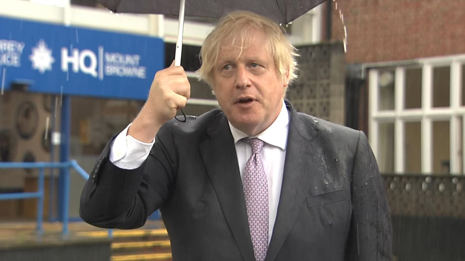 Boris Johnson stressed the need for caution despite recent falls in the number of cases. Photo: SkyNews 