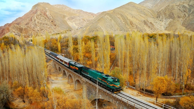 The Trans-Iranian Railway is a new addition to the UNESCO list. The railway runs through mountainous landscapes, connecting the Caspian Sea with the Persian Gulf. Hossein Javadi/UNESCO