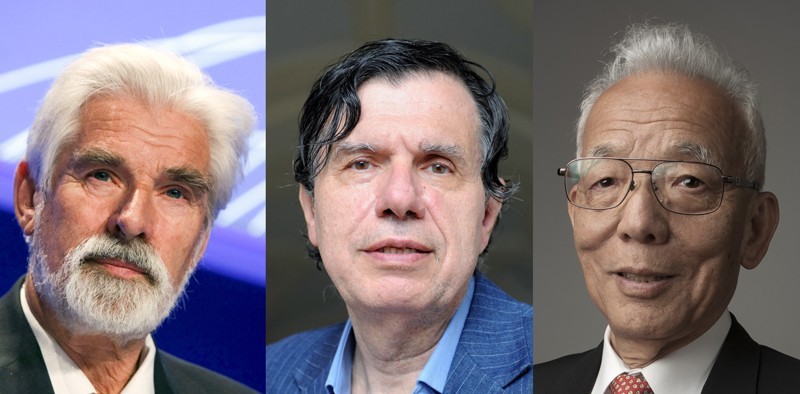 2021 Physics Nobel laureates Klaus Hasselmann, Giorgio Parisi and Syukuro Manabe.Credit: J J Guillen/EPA/Shutterstock; Tania/Contrasto/Eyevine; Markus Marcetic, the Royal Swedish Academy of Sciences