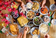 offerings for heaven and earth in tet