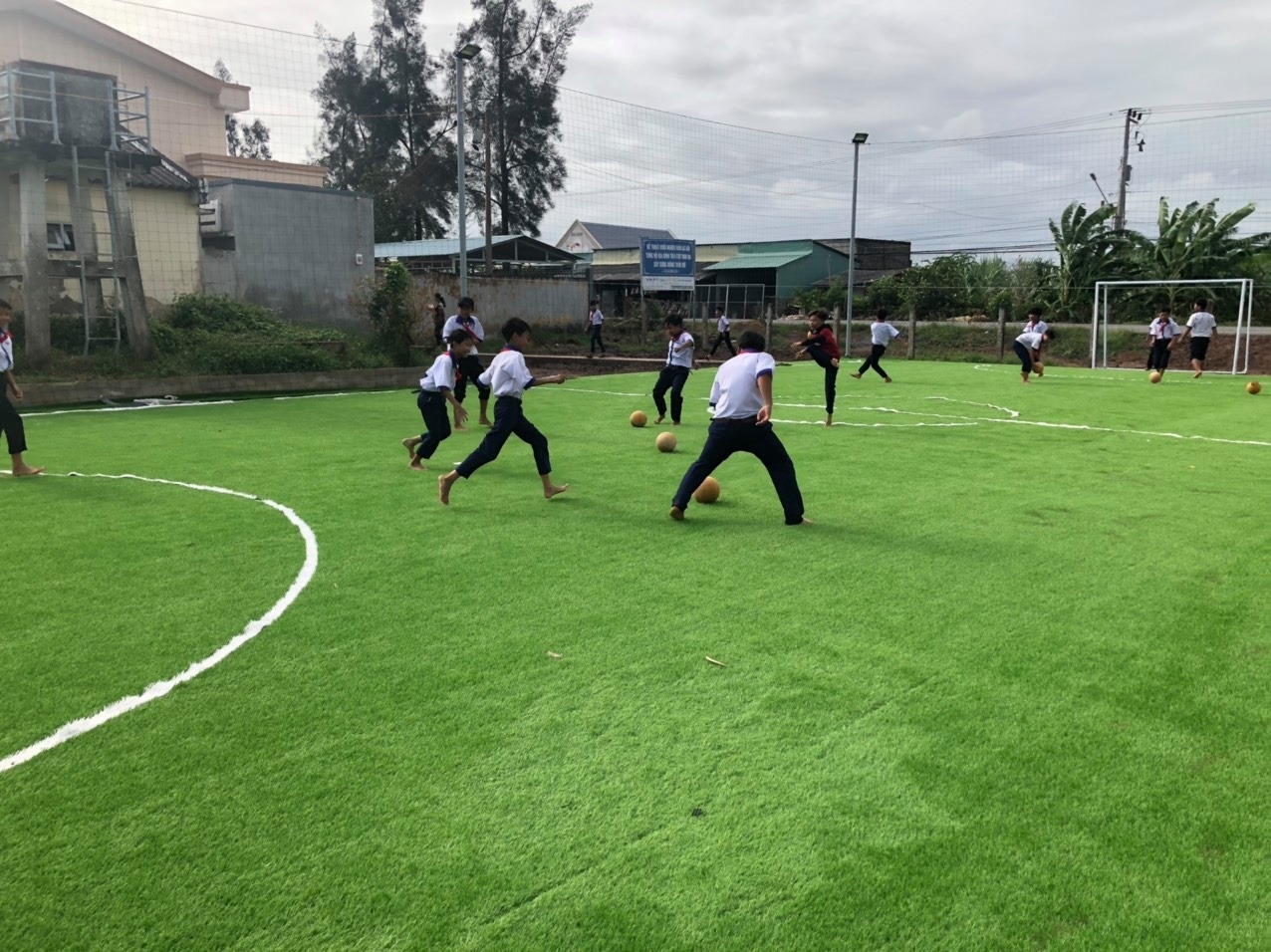 New football field opened for tien giang's district