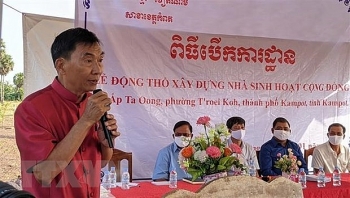 ground breaking ceremony for communal house for vietnamese cambodians