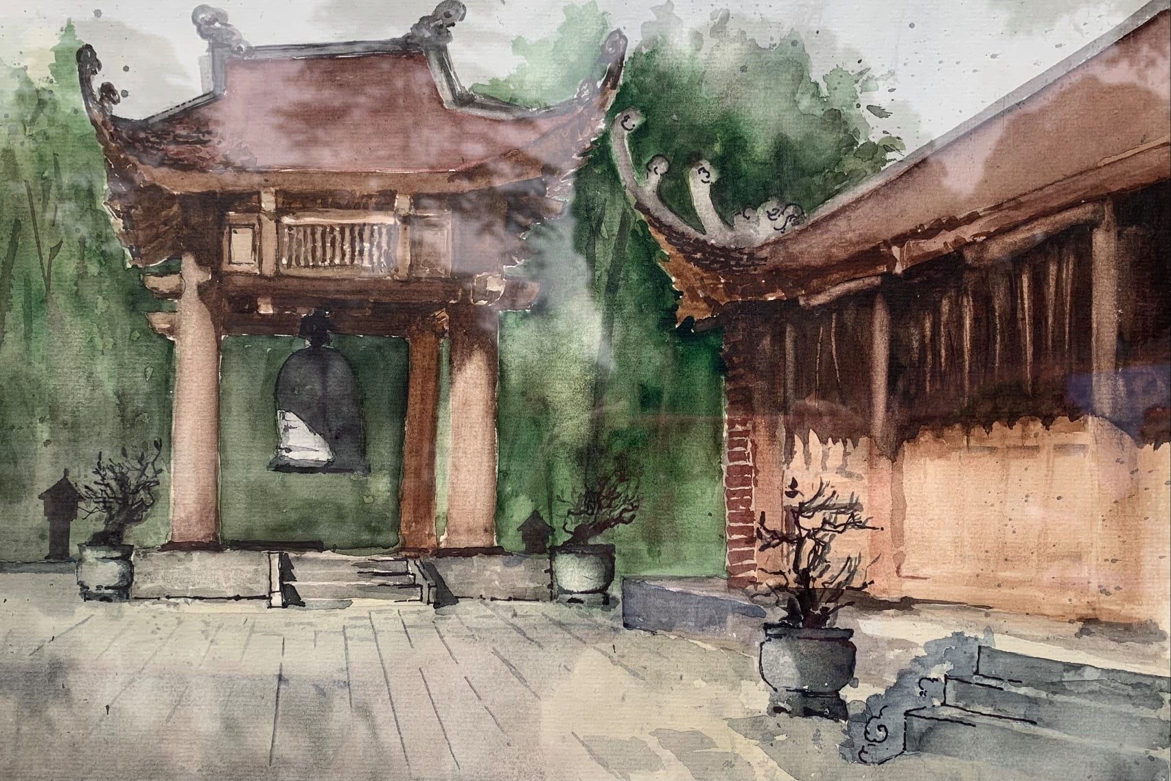 Sketching contest of temple literature closed