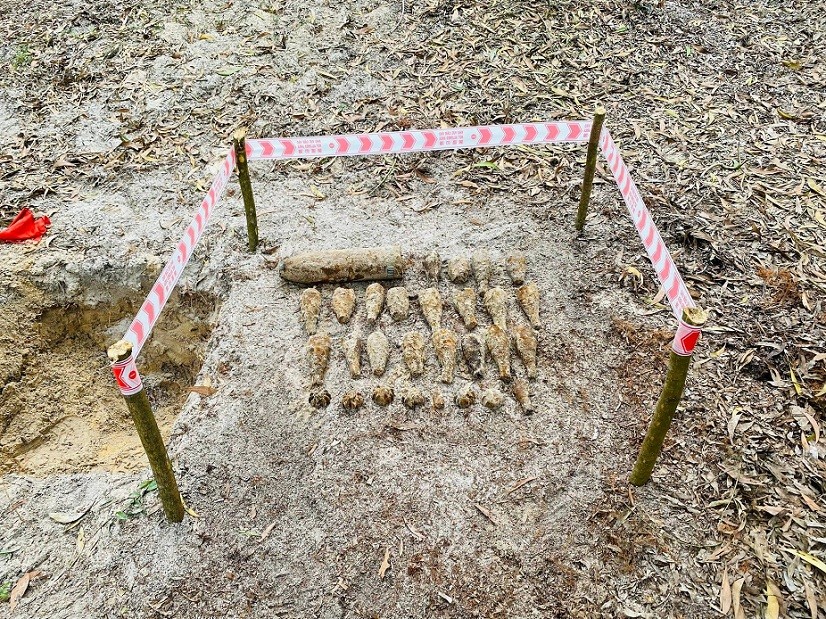 Quang Tri: Cache of More Than 30 UXOs Discovered
