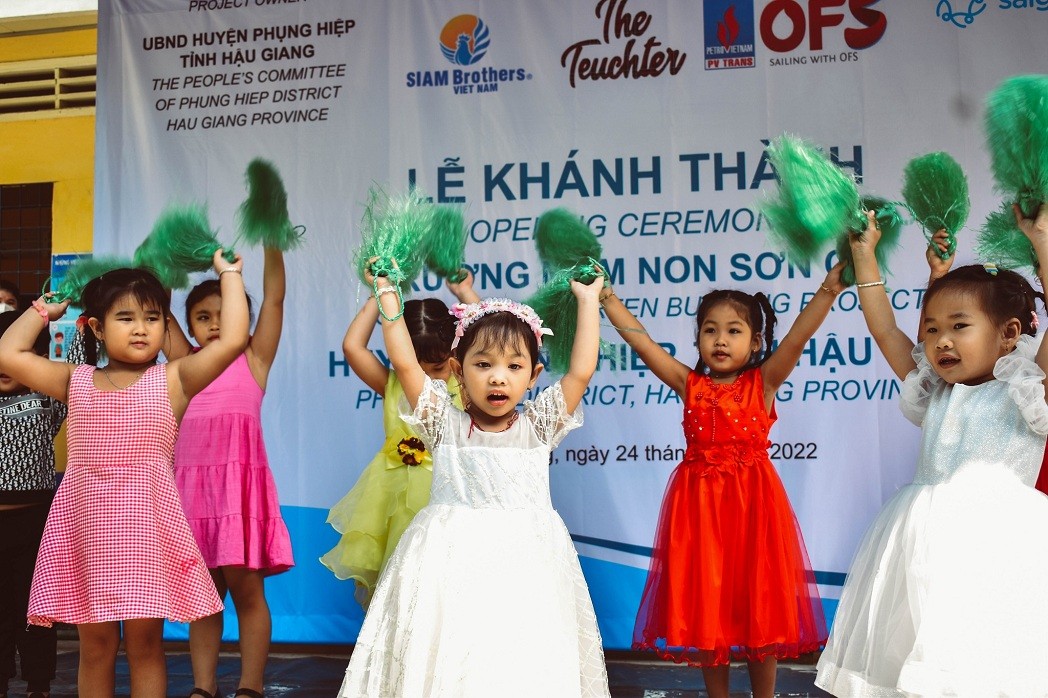 saigonchildren inaugurates another kindergarten in mekong delta province
