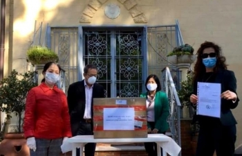foreign representative agencies support covid 19 fight in japan laos