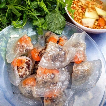 summer snack vietnamese transparent shrimp pork dumplings