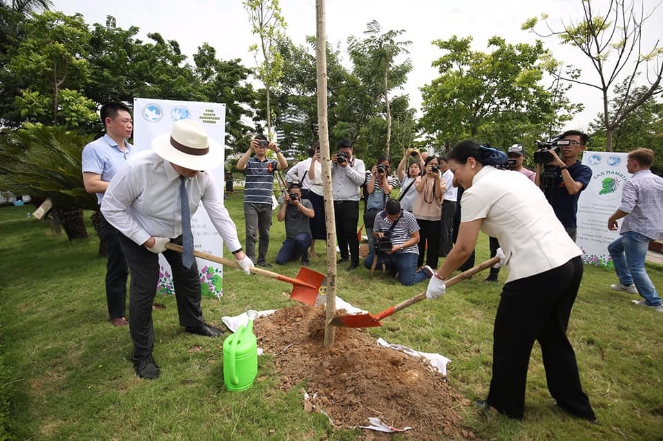 russias victory day marked by tree planting event