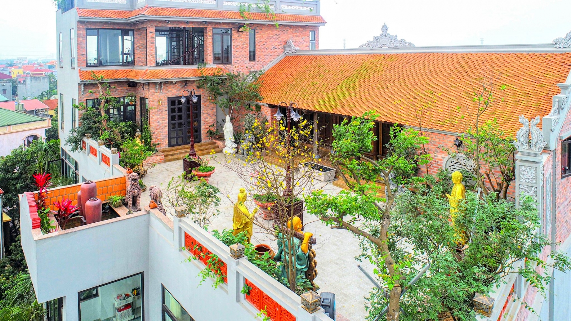 100-year-old house on the roof of a villa in Hanoi