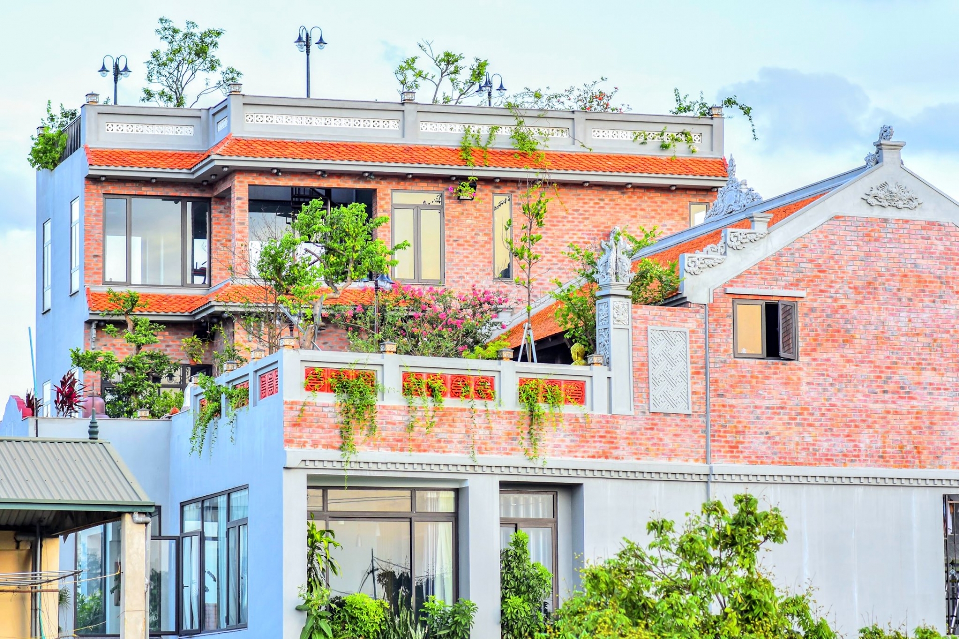 100-year-old house on the roof of a villa in Hanoi