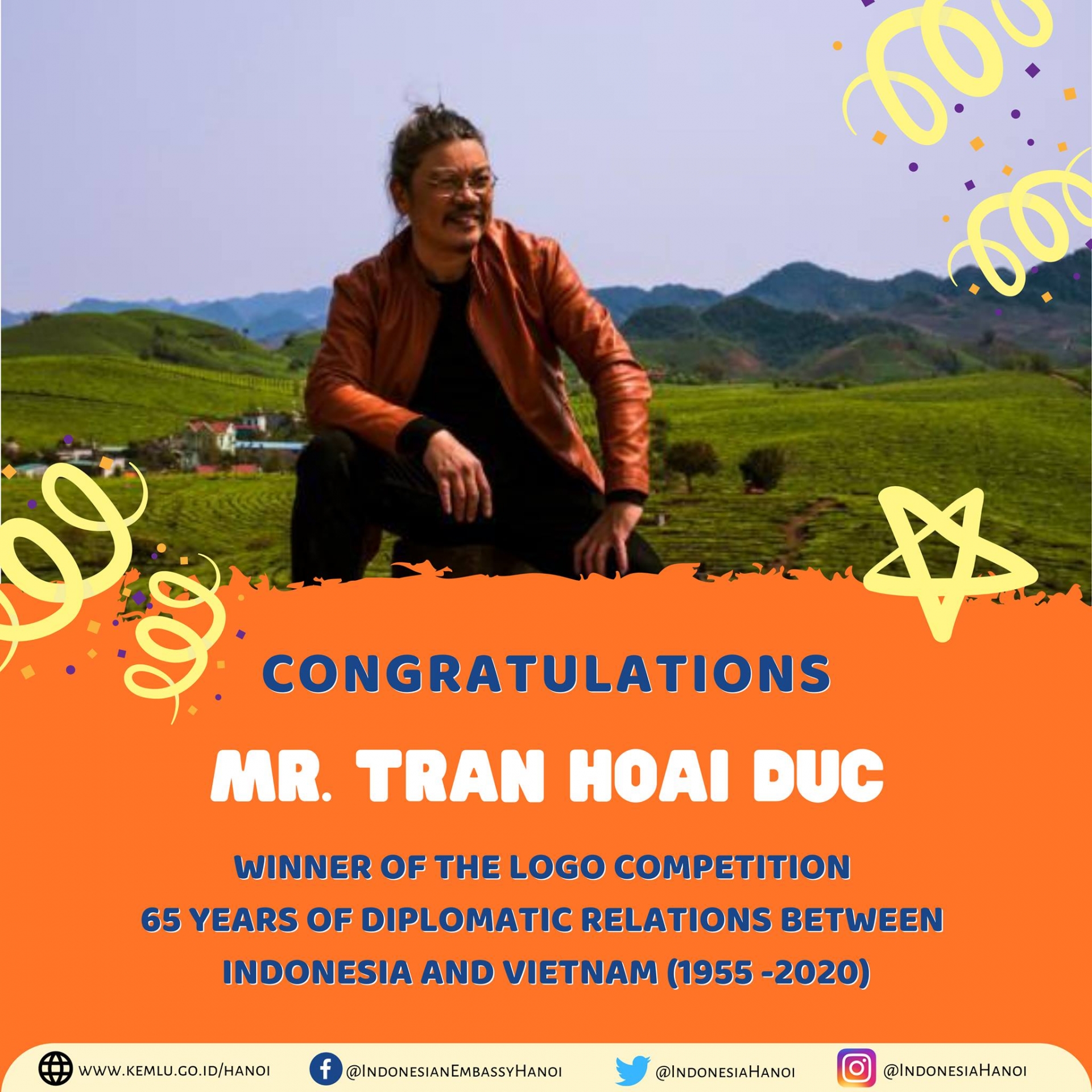 vietnamese citizen becomes winner of vietnam indonesia diplomatic logo contest