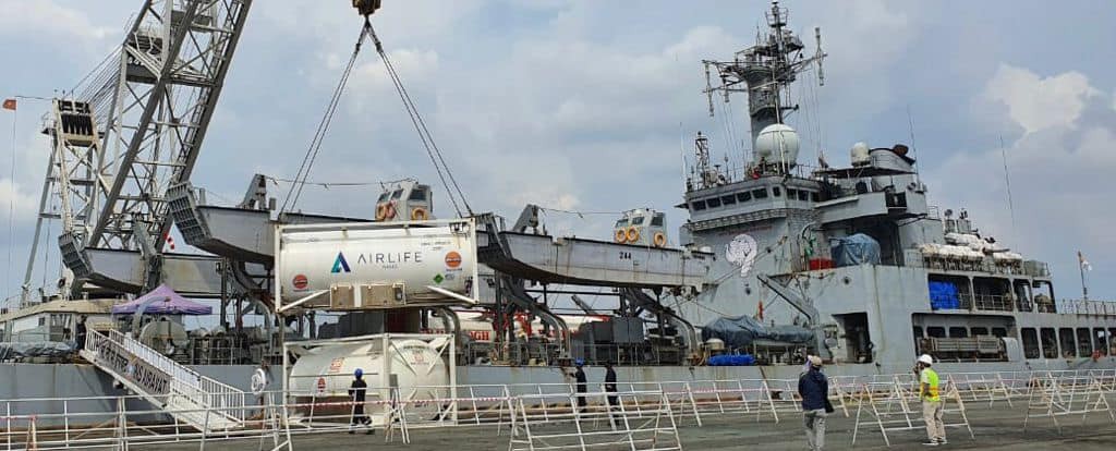 INS Airavat Arrives In Vietnam With 100 Tonne of Liquid Oxygen