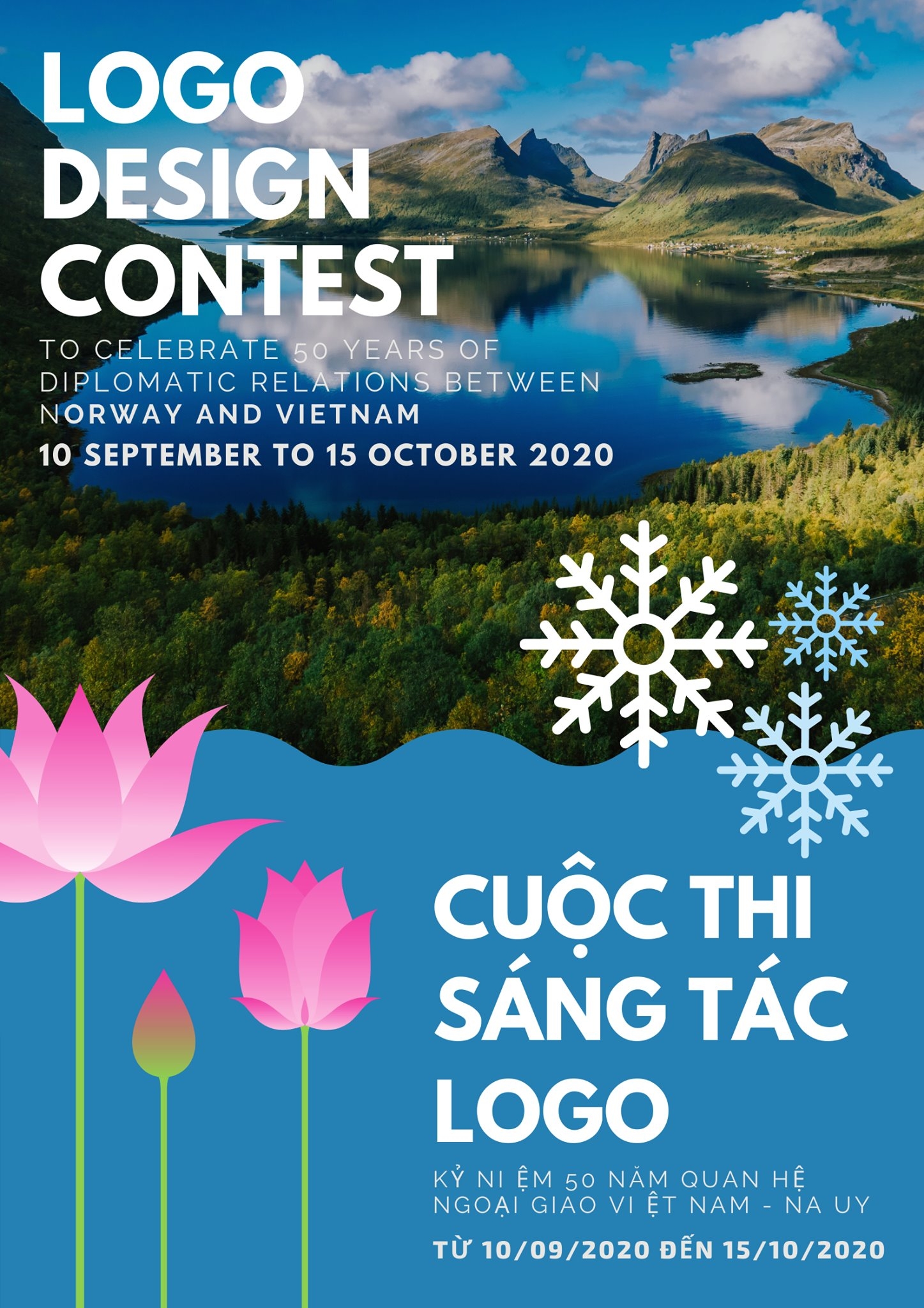 Logo design contest marking Vietnam Norway 50 years of diplomatic ties launched
