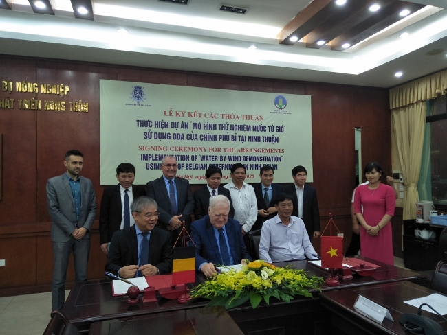 Belgian government-funded wind powered desalination project in Ninh Thuan