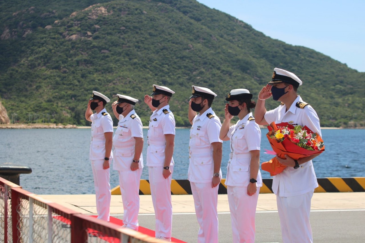 British Royal Navy ship HMS Richmond Arrives Vietnam