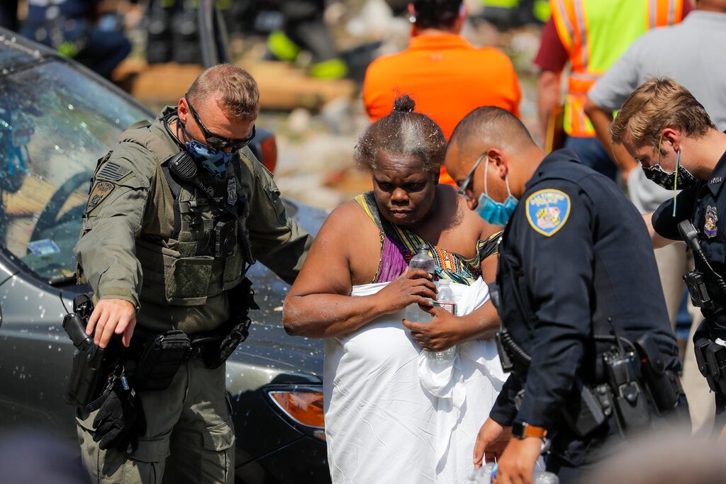 In photo: Houses Destroyed After Major Explosion In Baltimore, USA