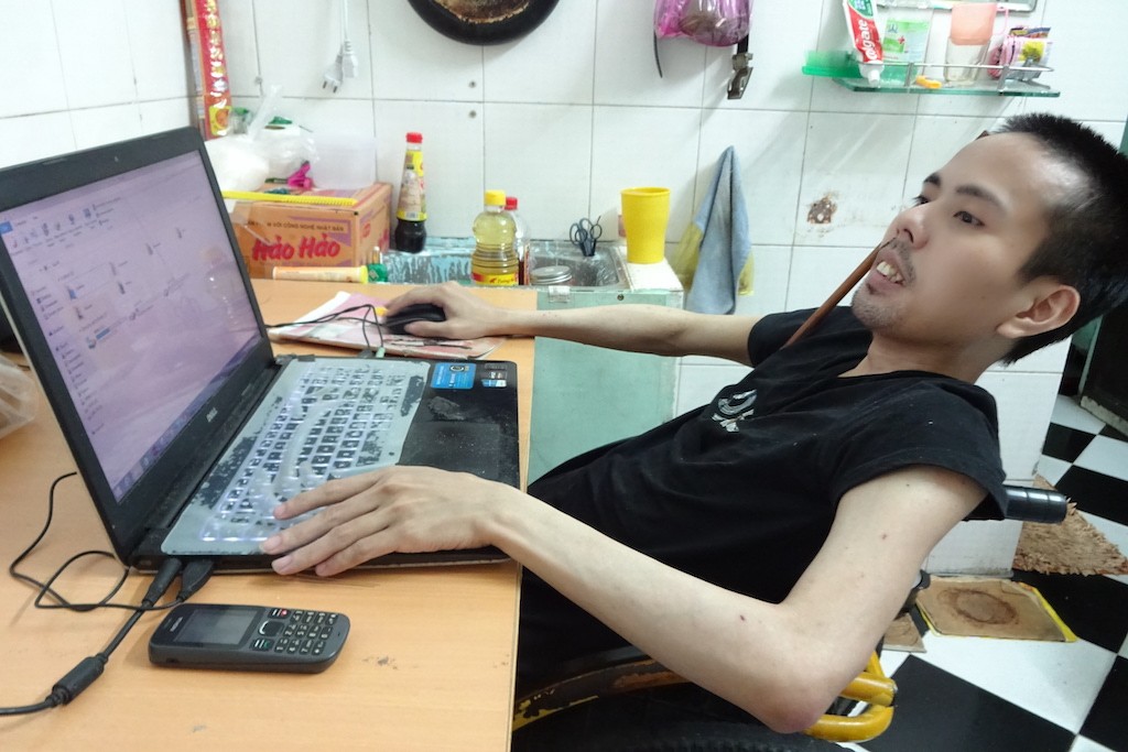 a brave man with disability nguyen van vong determined to make life better for fellow disabled vietnamese