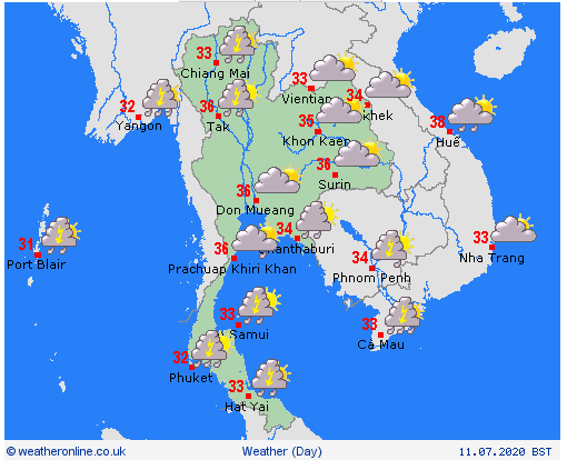 1948 thailand weatehr on july 12