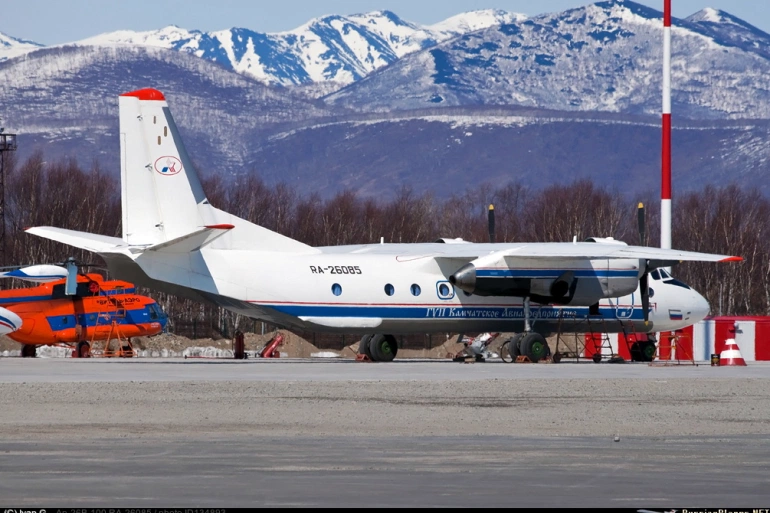 There were 22 passengers and six crew on board the Antonov An-26 twin-engined turboprop, which had been in operation since 1982 [File: Russia's Emergencies Ministry/Handout via Reuters]