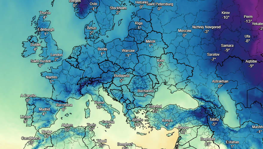 UK and europe weather forecast latest, january 2: snow showers with bitterly cold winds to hit the uk as temperatures plummet