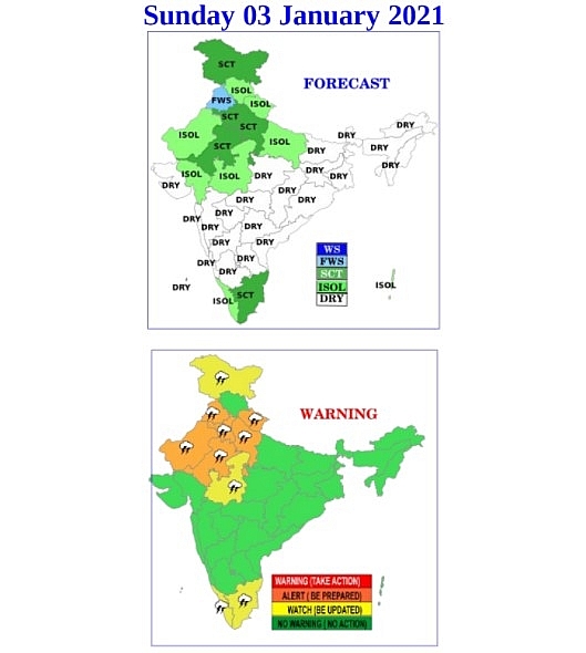 India weather forecast latest, january 3: temperatures rise and rainfall expected in some parts of delhi