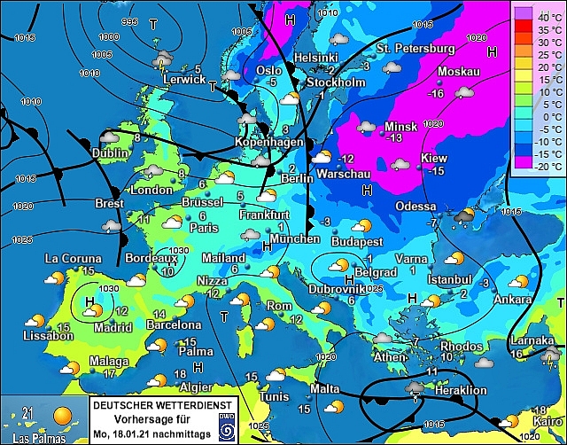 UK and Europe weather forecast latest, January 18: Bitterly cold heading from the Atlantic brings wintry conditions and snow