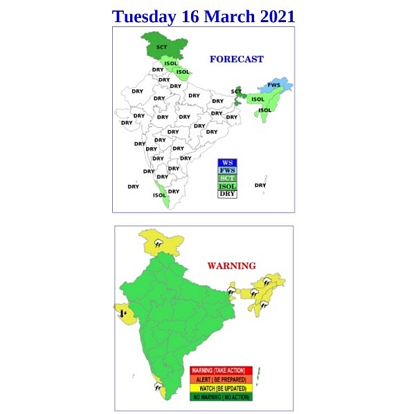 India daily weather forecast latest, march 16: wet conditions set to impact parts of north and northwest india