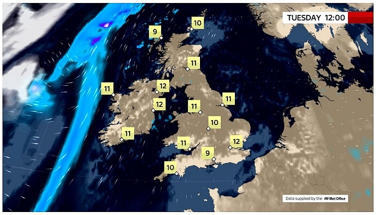 UK and europe daily weather forecast latest, march 23: largely fine with cloudy breezy conditions, rain to move into western scotland, ireland northern ireland