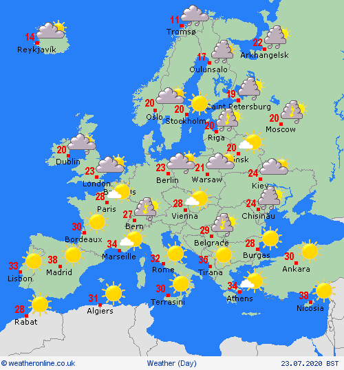 uk and europe weather forecast latest july 23 searing to end in britain