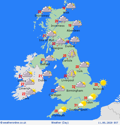 uk and europe weather forecast latest august 11 lightning storms to battle britain for days
