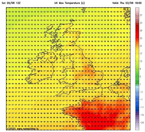 UK and europe weather forecast latest, august 31: warmer temperatures to sweep across the uk