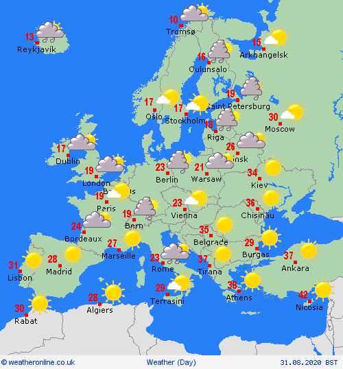 UK and europe weather forecast latest, august 31: warmer temperatures to sweep across the uk