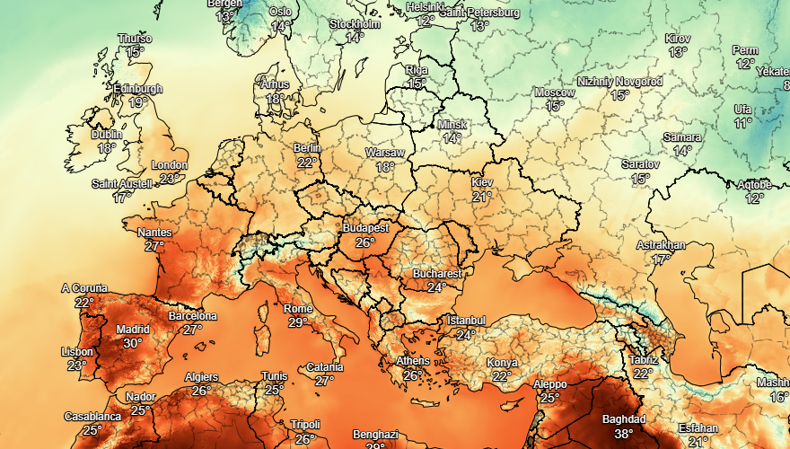 UK and europe weather forecast latest, september 14: britain to bear a midweek plume of heat