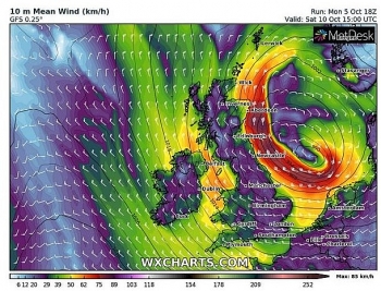 uk and europe weather forecast latest october 7 a storm causes torrential rain and unsettled conditions for britain