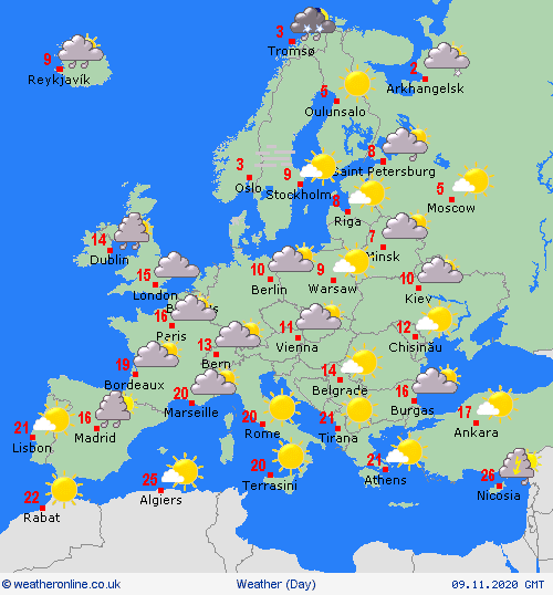 UK and Europe weather forecast latest, November 9: Britain sets to bear hot southern air
