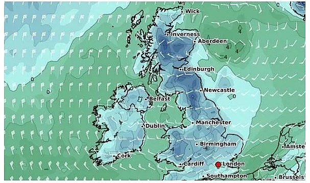 UK and Europe weather forecast latest, December 22: Low pressure and wintry conditions to cover the UK amid freezing air