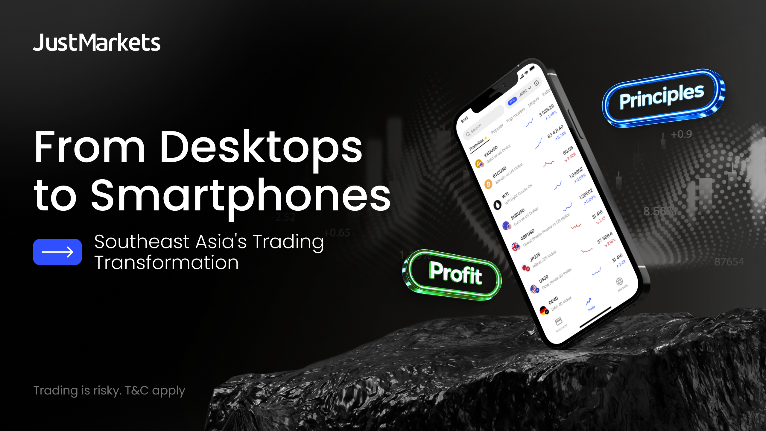 JustMarkets delivers the tools and support for traders at every level to trade on their own terms.
