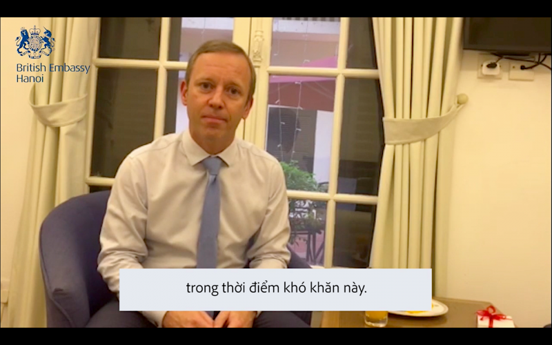 the british ambassador thanks to vietnamese government and people for the help