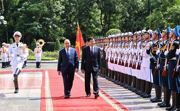 vietnam welcomes top lao leader vissiting hanoi