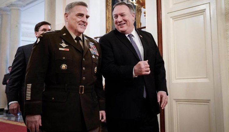 Chairman of the Joint Chiefs of Staff Gen. Mark Milley and US Secretary of State Mike Pompeo