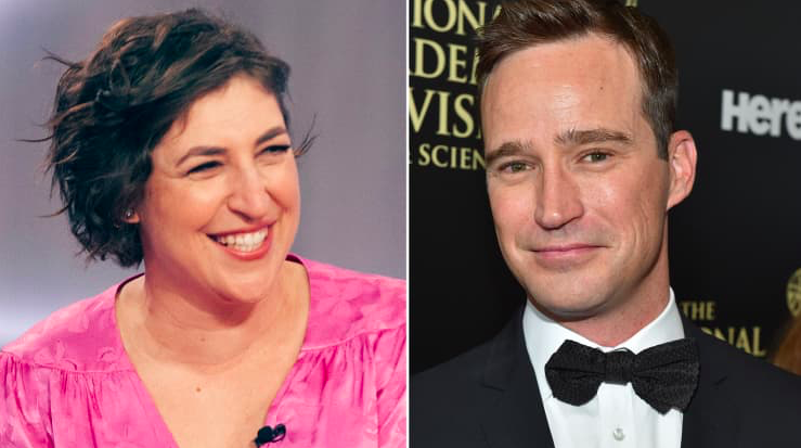 Mayim Bialik (L) and Mike Richards named as new hosts of Jeopardy. Photo: CNBC