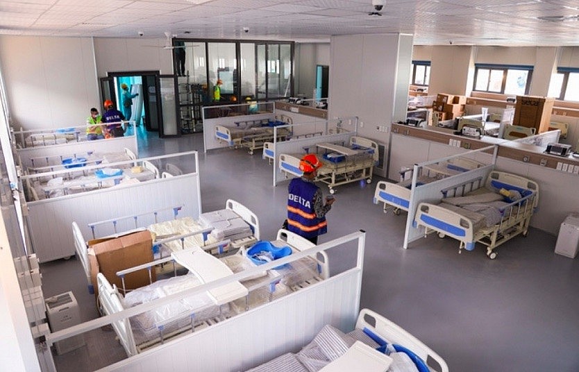 Largest field hospital in Hanoi to be inaugurated on Sept. 1. Photo: VOV