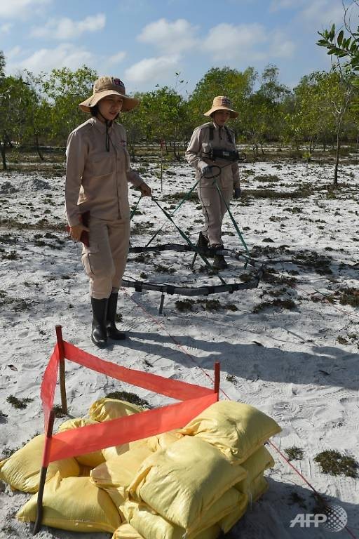vietnamese women strive to clear war era mines