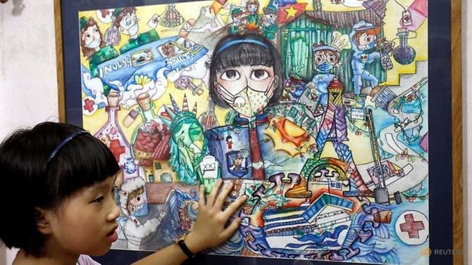 vietnamese 10 year old painter creates art from coronavirus chaos
