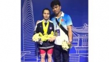 vietnamese female weightlifter wins three golds at continental championships