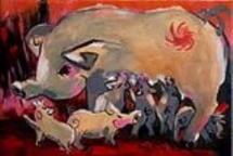 zodiac animal paintings decorated for tet holidays