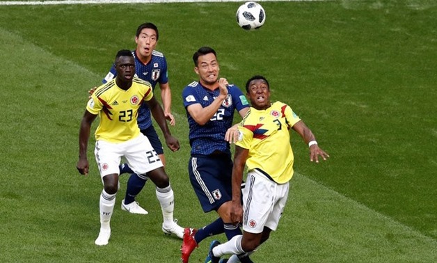 japan beat 10 man colombia to make world cup history
