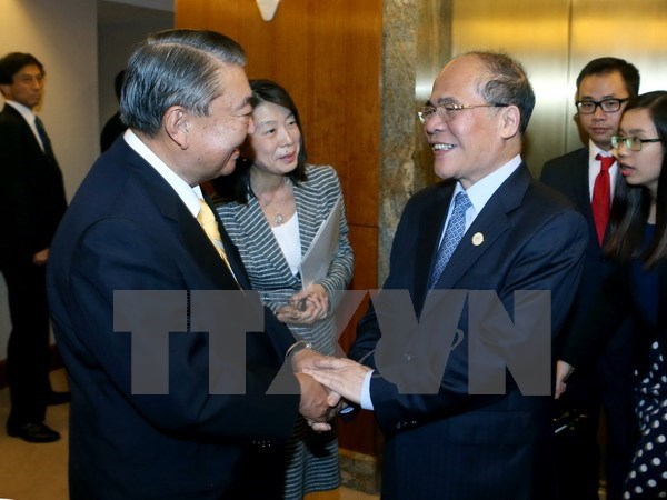 na chairman meets japanese parliament speaker in new york